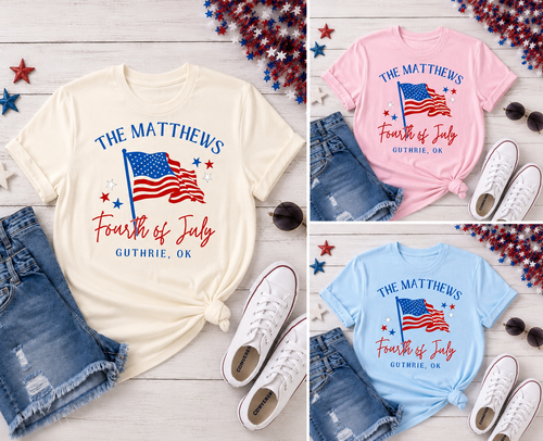 Custom Fourth of July Tee for the whole family