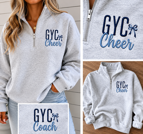 Quarter Zip embroidered pullover