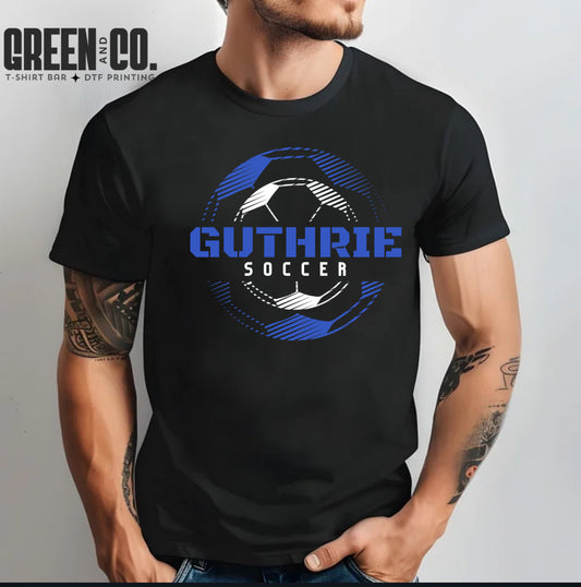 Black Guthrie Soccer Ball Tee