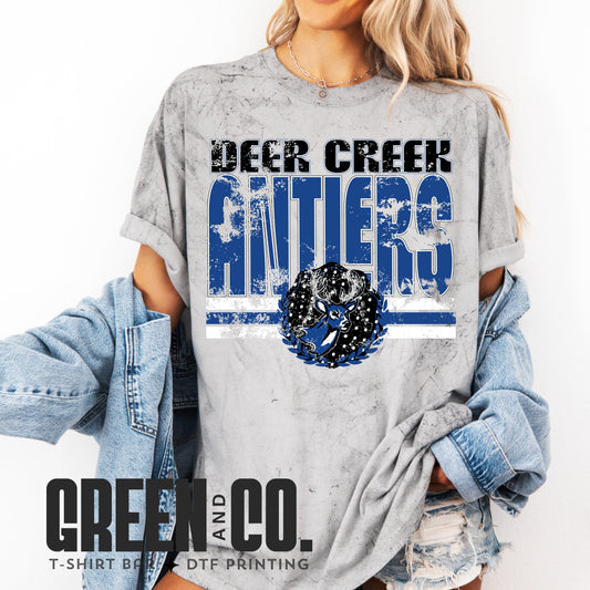 Distressed Deer Creek Football