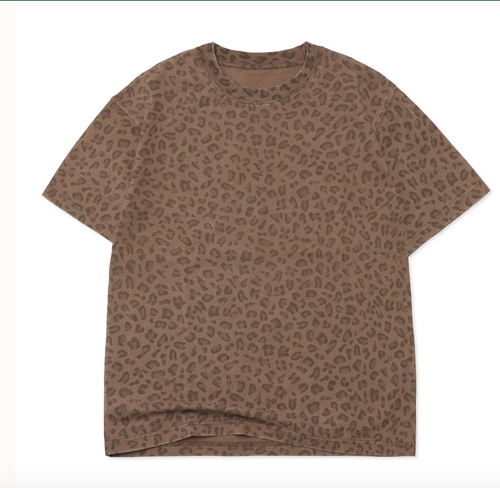 Brown Cheetah Weekend Boxy Tee